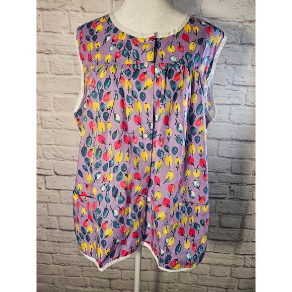 Anthony Richards Women's TShirt Tank Apron Purple‎ Fruit Dbl Pocket New XL - Picture 2 of 11